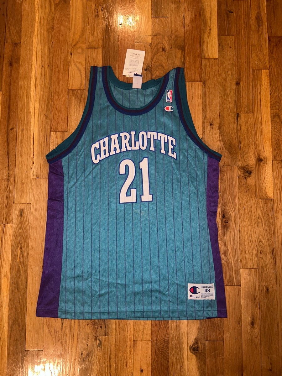 JAMAAL MAGLOIRE Champion CHARLOTTE HORNETS Teal Jersey 48 NBA