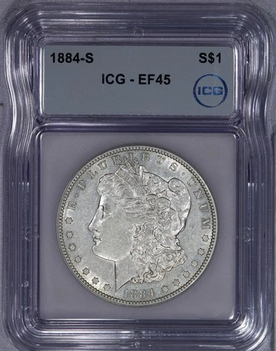 1884-S Morgan Dollar S$1 ICG EF45 XF45