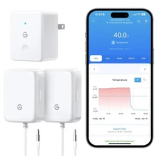 GoveeLife WiFi Refrigerator Thermometer with Alarm, Wireless Digital Freezer ...