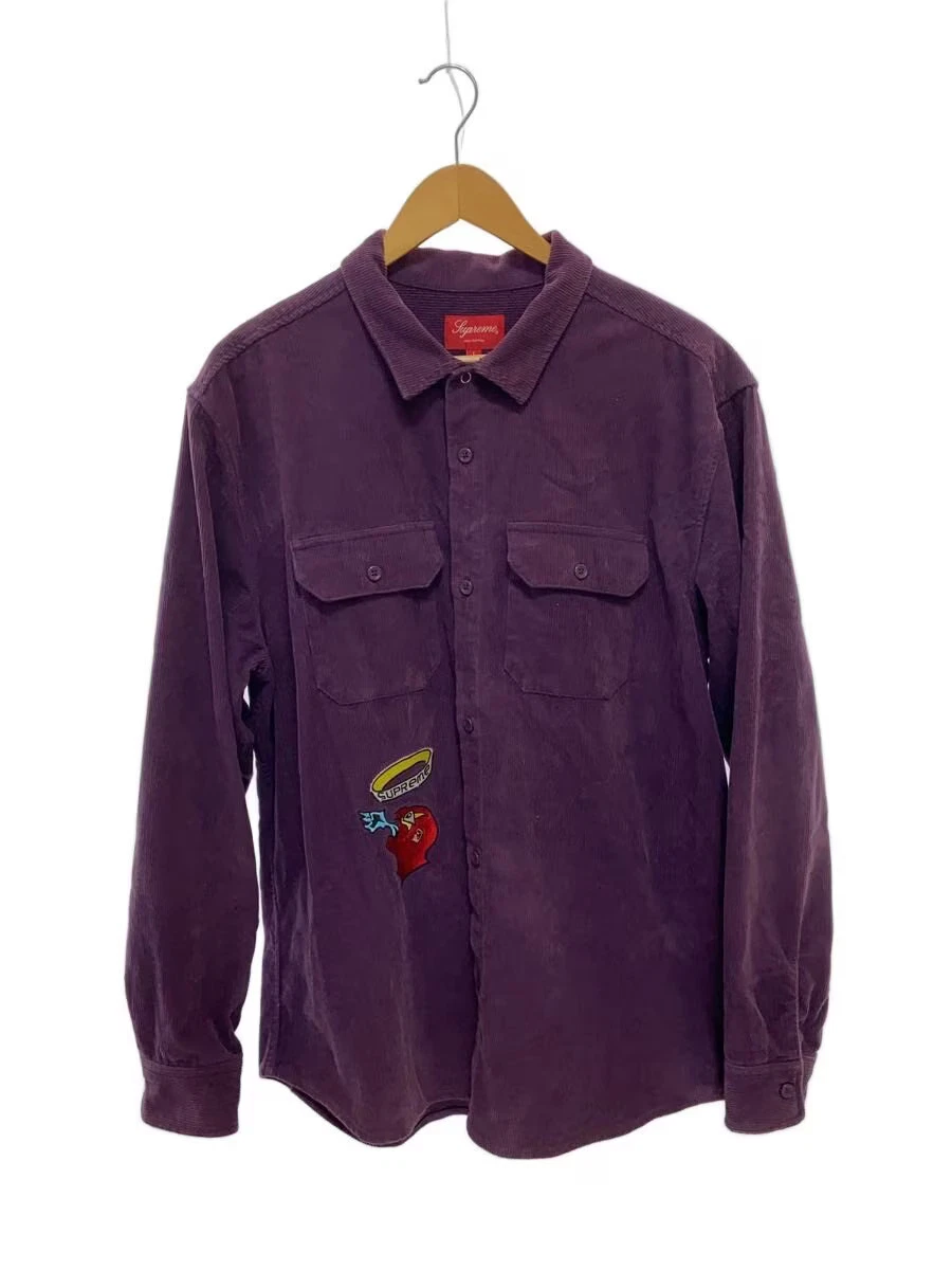 Supreme Corduroy Long Sleeve Casual Button-Down Shirts for Men for