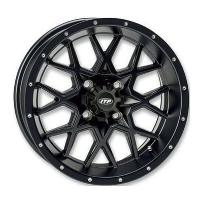 ITP Hurricane Wheel 12x7 2+5 Offset 4/4 Machined/Black