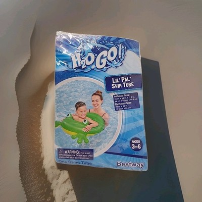 H2O GO Lil' Pal Swim Tube Green Frog By Bestway Age 3-6 25'' Dia.