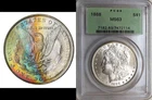 1888-P PCGS MS63 (OGH) MORGAN $ - HARD TO FIND - RAINBOW TONED (VIDEO)