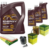 Inspektionspaket 8L Mannol 5W-30 FüR Mercedes W164 ML 320 CDI 4Matic X204 350