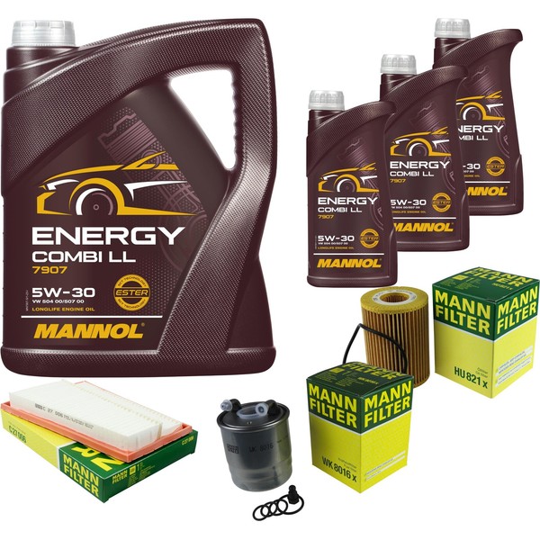 Inspektionspaket 8L Mannol 5W-30 FüR Mercedes W164 ML 320 CDI 4Matic X204 350-image