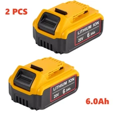 2Pack 6.0Ah 20V lithium Battery for DeWalt 20V 20Volt Max XR Lithium Ion Battery