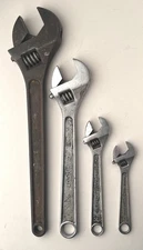 Diamond Calk Horseshoe 15" 12” 8” 6” Adjustable Crescent Wrenches Set  Diamalloy