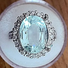 Aquamarine 6.15 Carats Natural Aquamarine Loose Oval Shape Gemstone 14 X 10 mm