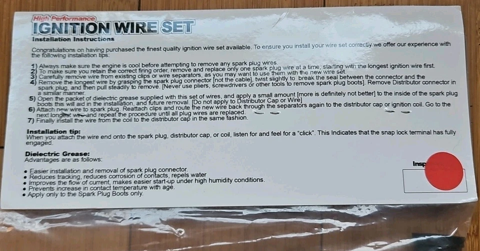 Cerámica Ford F 250 350 7.3 Gas Godzilla V8 Bujía Cables de encendido Rendimiento Foto 4 de 4