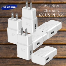 6X Lot Adaptive USB A Fast Wall Charger For Samsung Android Power Adapter Block
