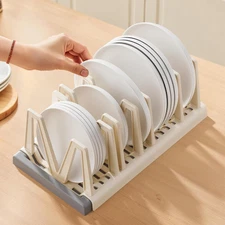 Li&Zhao Pots and Pans Organizer under Cabinet - Extended Dining Tray Storage Rac