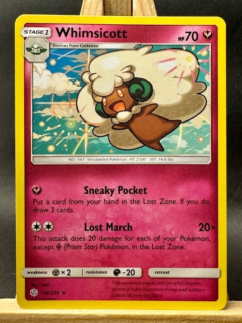 Whimsicott Rare Pokemon Trading Card Game SM - Cosmic Eclipse 148/236 NM