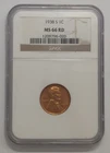 1938-S LINCOLN CENT NGC MS 66 RD