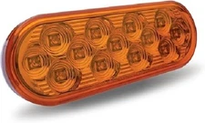 Trux Accessorries Oval Mirror LED Stop/Tail/Turn Light - Amber