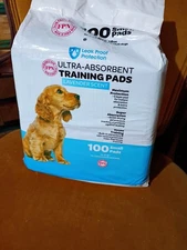 100 Pet Training Pads for Dogs Unscented Ultra-Absorbent Puppy Underpads S-13x18