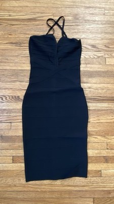 Black Halter Neck Bodycon Knee-Length Dress for Women | eBay
