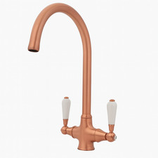 Rune Copper Kitchen Mixer Tap Swan Neck UK