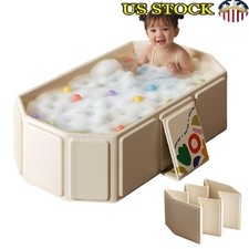 Collapsible Toddler Bathtub Portable Baby Bath Foldable Space Saving Design New