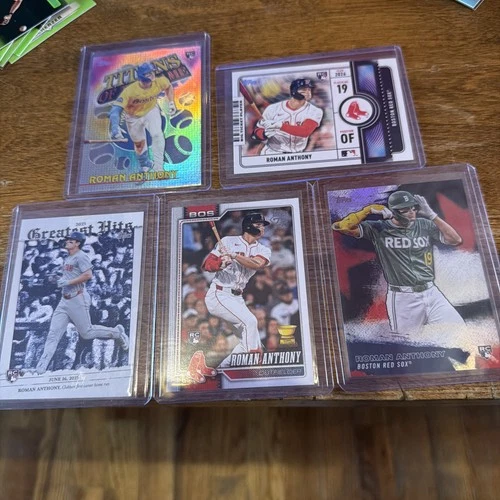 5 Roman Anthony RC !! 4 Inserts 1 Base