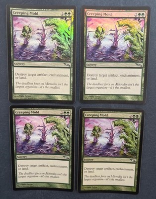 MTG 4X FOIL MIRRODIN CREEPING MOLD MAGIC THE GATHERING SORCERY UNCOMMON GREEN