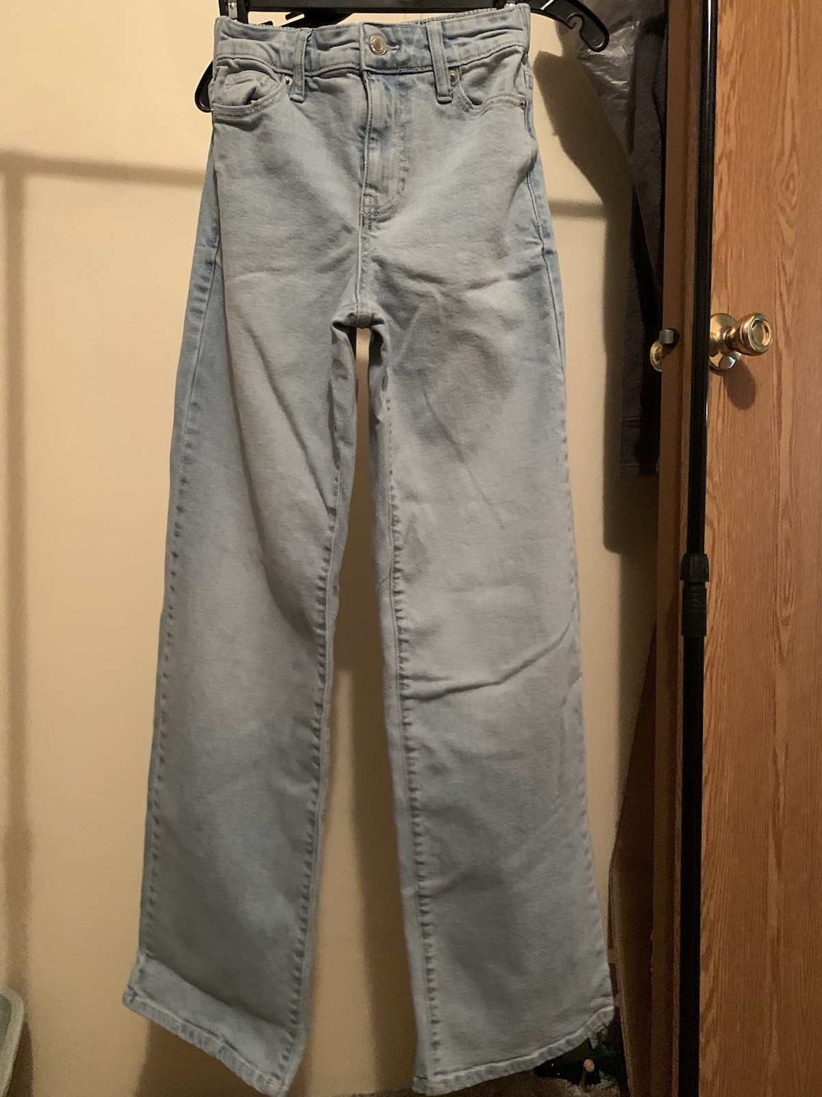 No Boundaries Size 000 Women’s Wide Leg Jeans Light Wash Denim