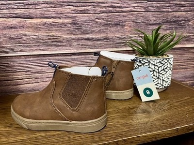BRAND NEW TODDLER BOYS SIZE 9 CAT & JACK LUCAS BOOTS-BROWN