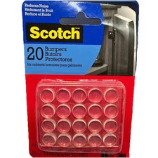 Scotch Cabinet Door Bumpers, 20 Bumpers/Pack, Clear, 1/2", SP950-NA,