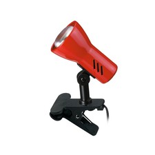 Lampe de Chevet de Bureau de Table de Lecture Pince Rouge Plastique