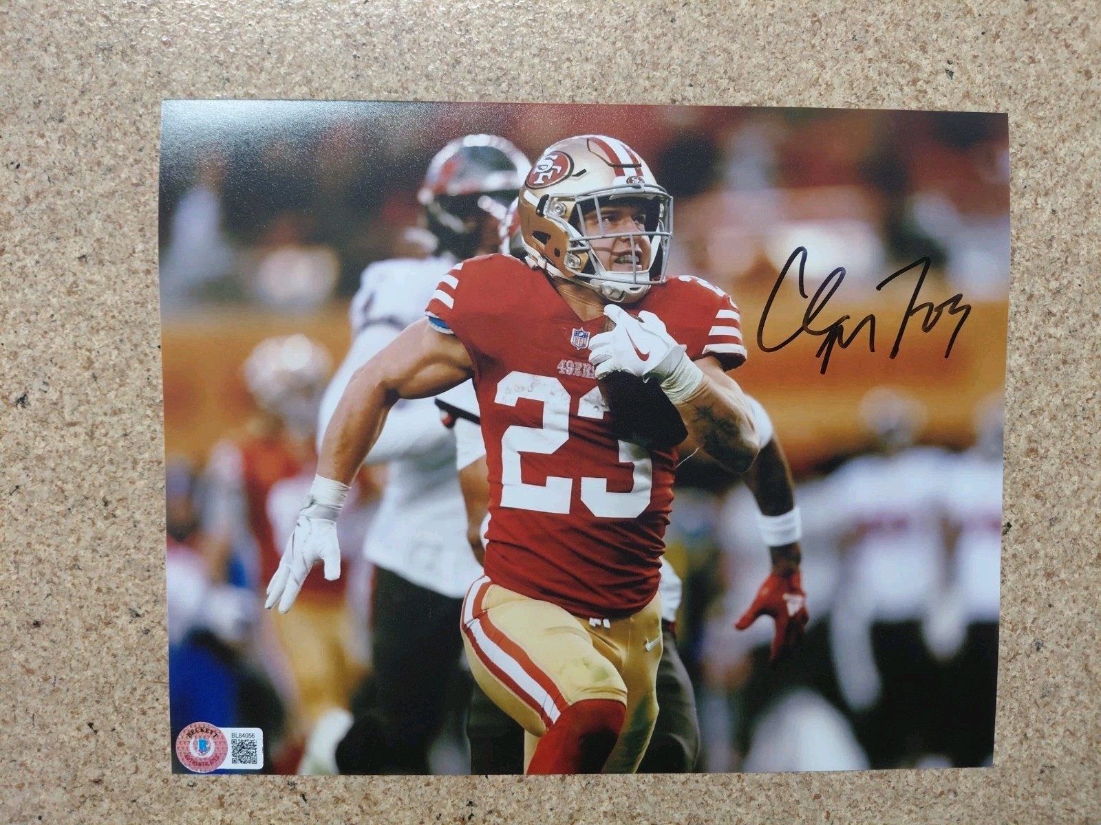 Christian McCaffrey Autographed Signed San Francisco 49ers 8x10 Photo Beckett COA Auto 