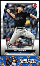 Max Meyer 2023 Bowman #36 Miami Marlins Rookie RC