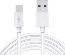 3.3ft White 5A Fast USB-C Type-C Cord for LG Q70 /W30 Pro/Stylo 5 /V40 ThinQ