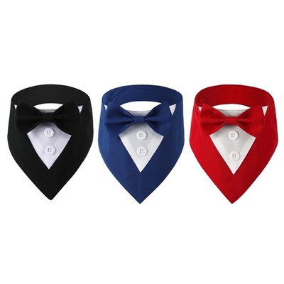 Prince Collar Cat Pet Necklace Dog Pet Suit Decors Bow Tie Bandana Scarf