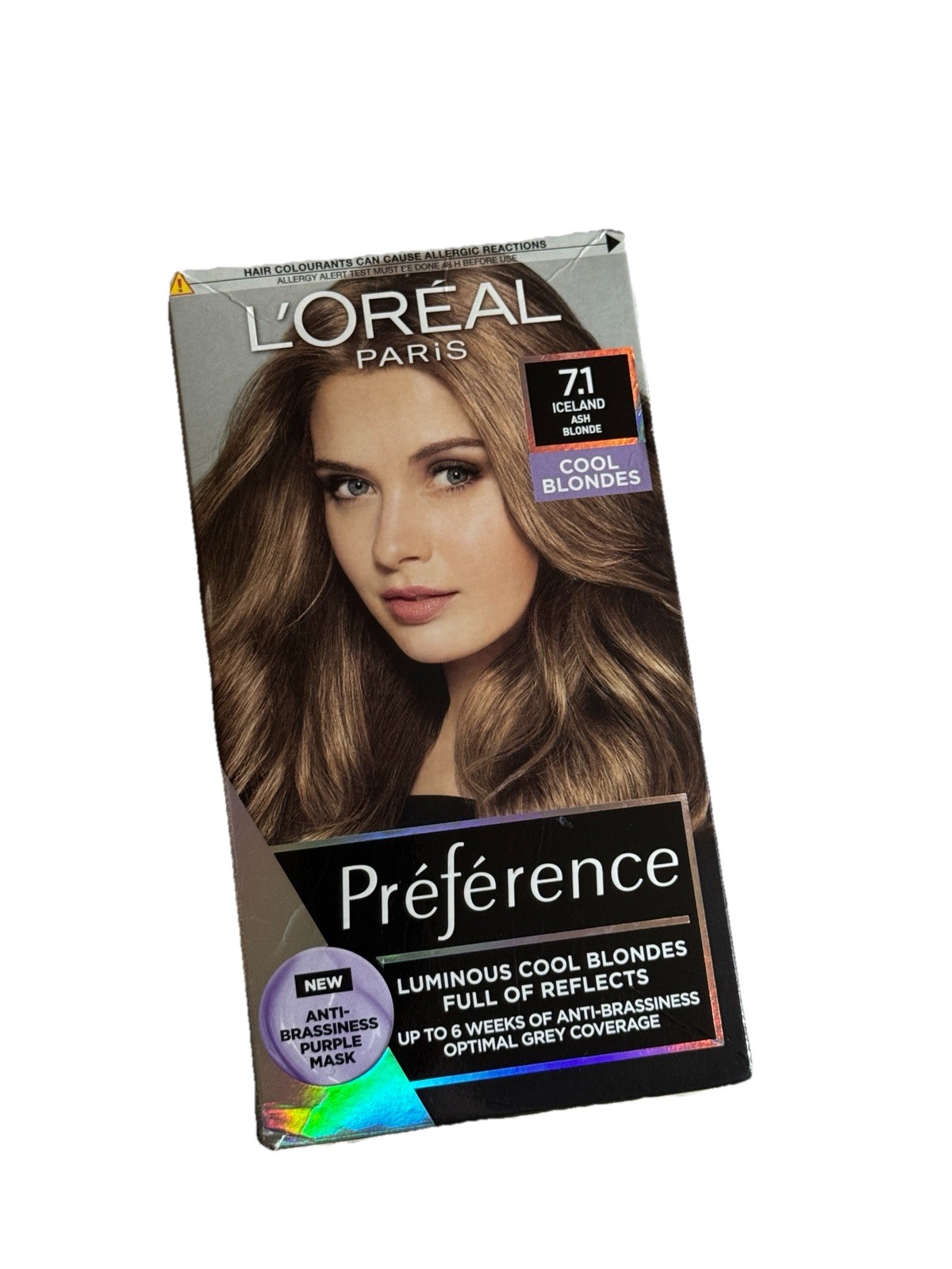L'Oréal Paris Préférence hair dye 7.1 Iceland Ash Blonde Cool Blondes collection