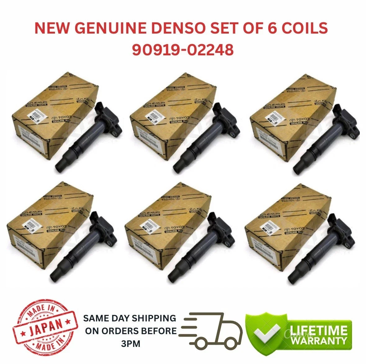 Coil Pack 4x Ignition Coils For 2005 2006 2007 2008 2009 10-2018 Toyota Coil Pack Set For - Foto 8