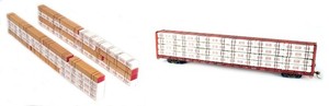 HO JAEGER --- LUMBER LOAD FOR WALTHERS 72' CENTER-BEAM FLAT CAR #1 --- ASSEMBLED