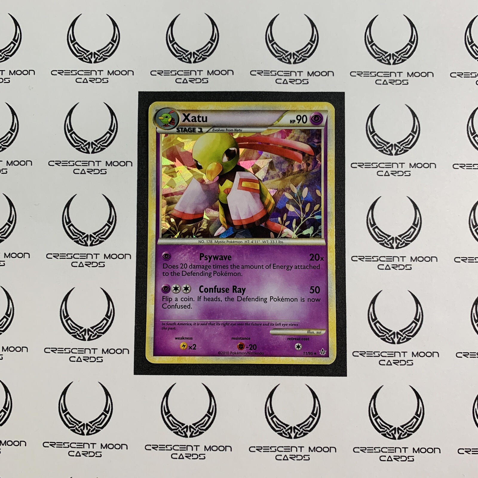 Xatu 11/95 - LP - Unleashed - Cracked Ice Holo - Pokémon