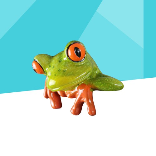 Computer Decor Frog Figurine Computer-Ornamente Büro Spielzeug Aus Harz - Photo 11/11