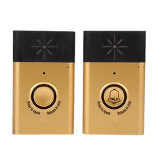 Wireless Two-Way Talk Gold Volume Voice Intercom Doorbells Indoor Outdoor System