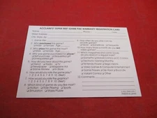 Acclaim Super Nintendo SNES Registration Card Insert ONLY C-ACL-SNS-USA-1