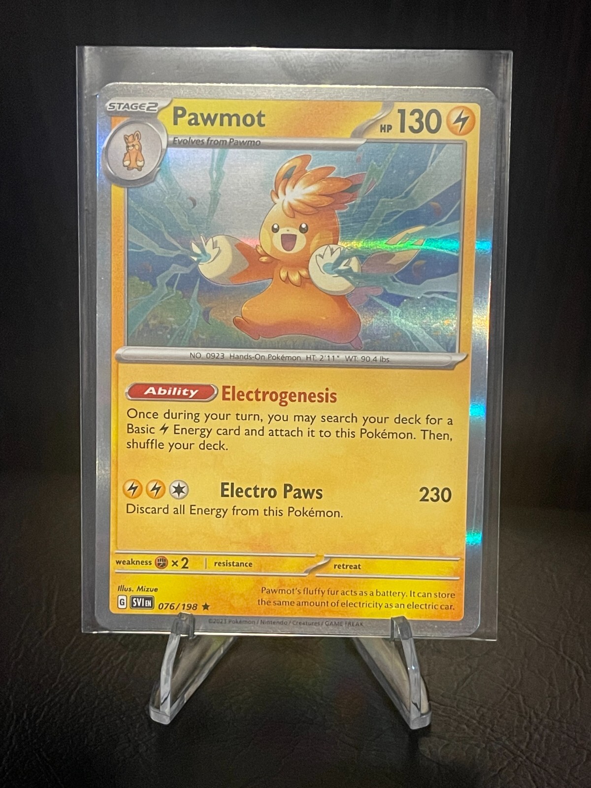 Pawmot - Scarlet & Violet Base 76/198 - Pokemon TCG - Near Mint - Holo Rare