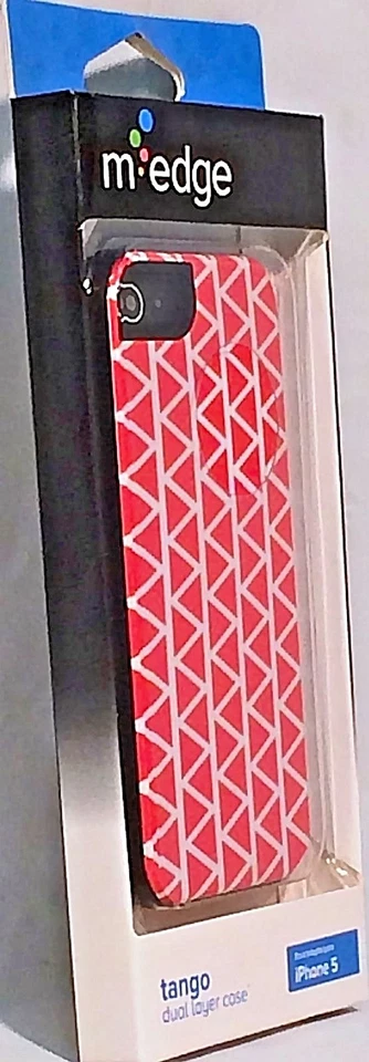 罕见 MEdge 苹果 iPhone 5/5S TANGO 双层卡扣硬壳 红色/粉红色 部落 全新 — 第 2/4 张图片