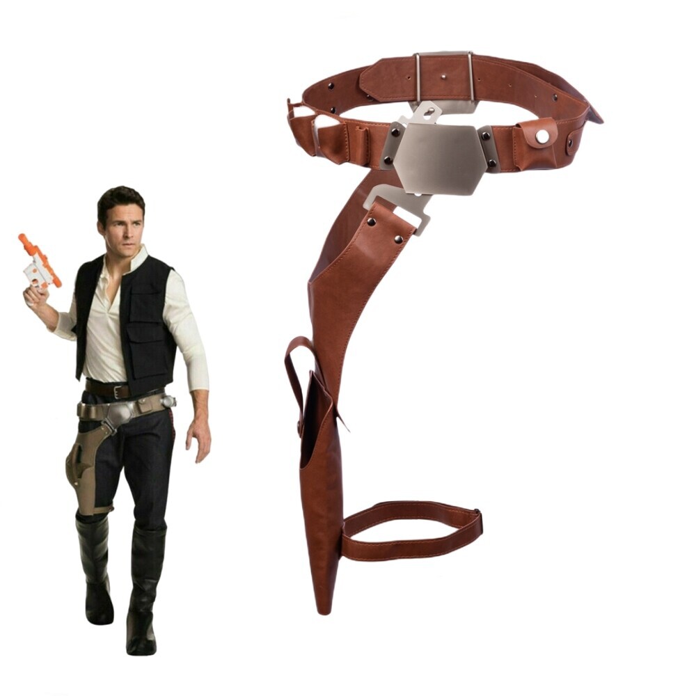 Star Wars Han Solo Cosplay Belt Gun Holster Mens Adults Halloween