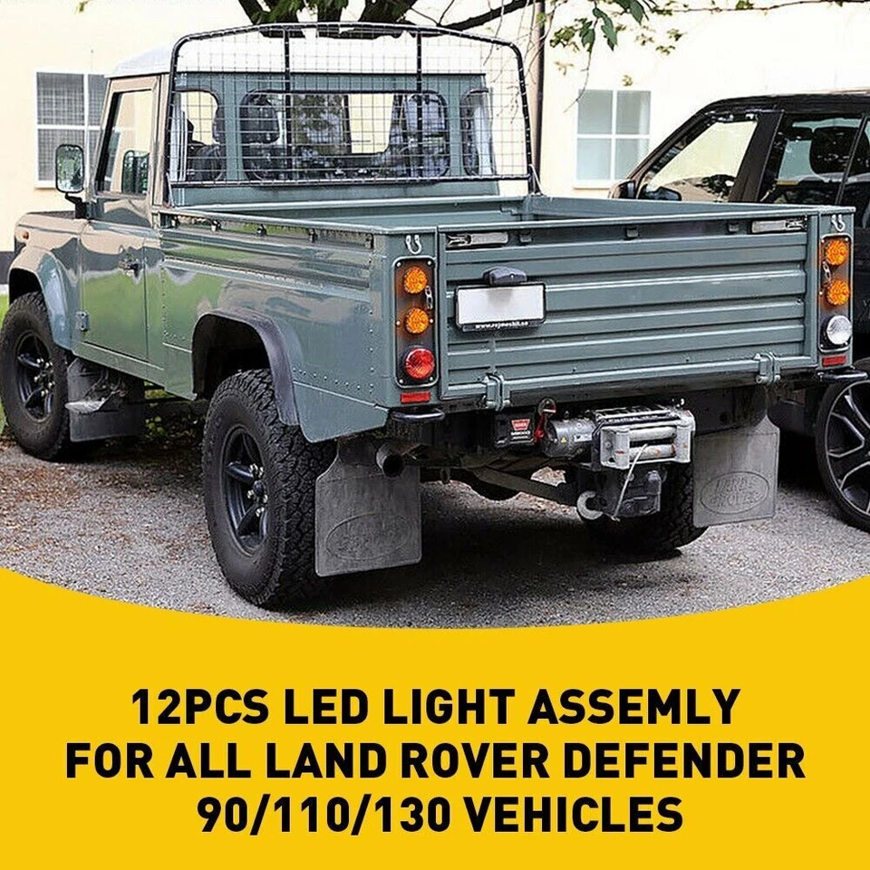 12PCS LED LIGHT ASSEMBLY UPGRADE KIT LAMP FOR LAND ROVER DEFENDER 90 | 110 | 130 - Immagine 4 di 4