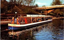 International Robin Jenny Wren Canal Narrow Boat Postcard PM Bexhill on Sea WOB