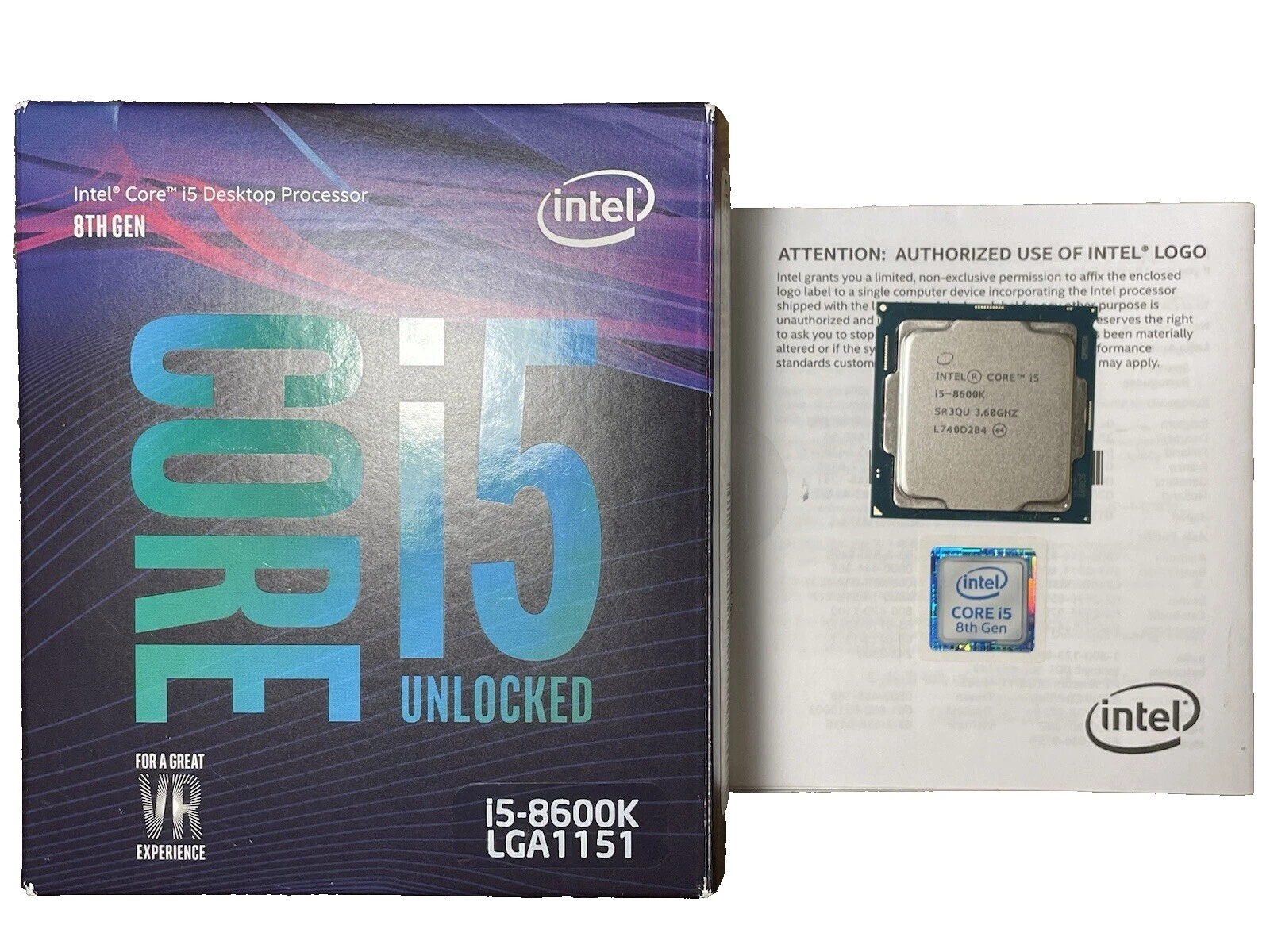 Intel 英特尔酷睿 i5-8600k 处理器型号电脑处理器 LGA 1151 插槽类型