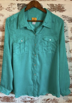 Ruby Rd Gorgeous Silky Shimmer Party Festival Holiday Women s Blouse Sz 16 NWOT 