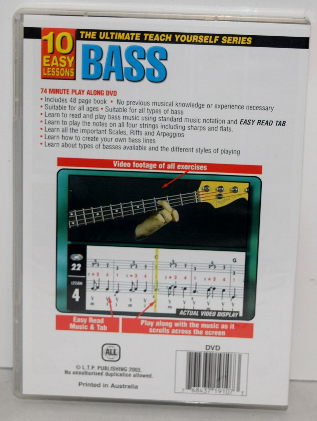 Teach Yourself Bass Guitar DVD & 48 Page Booklet New Sealed FREE