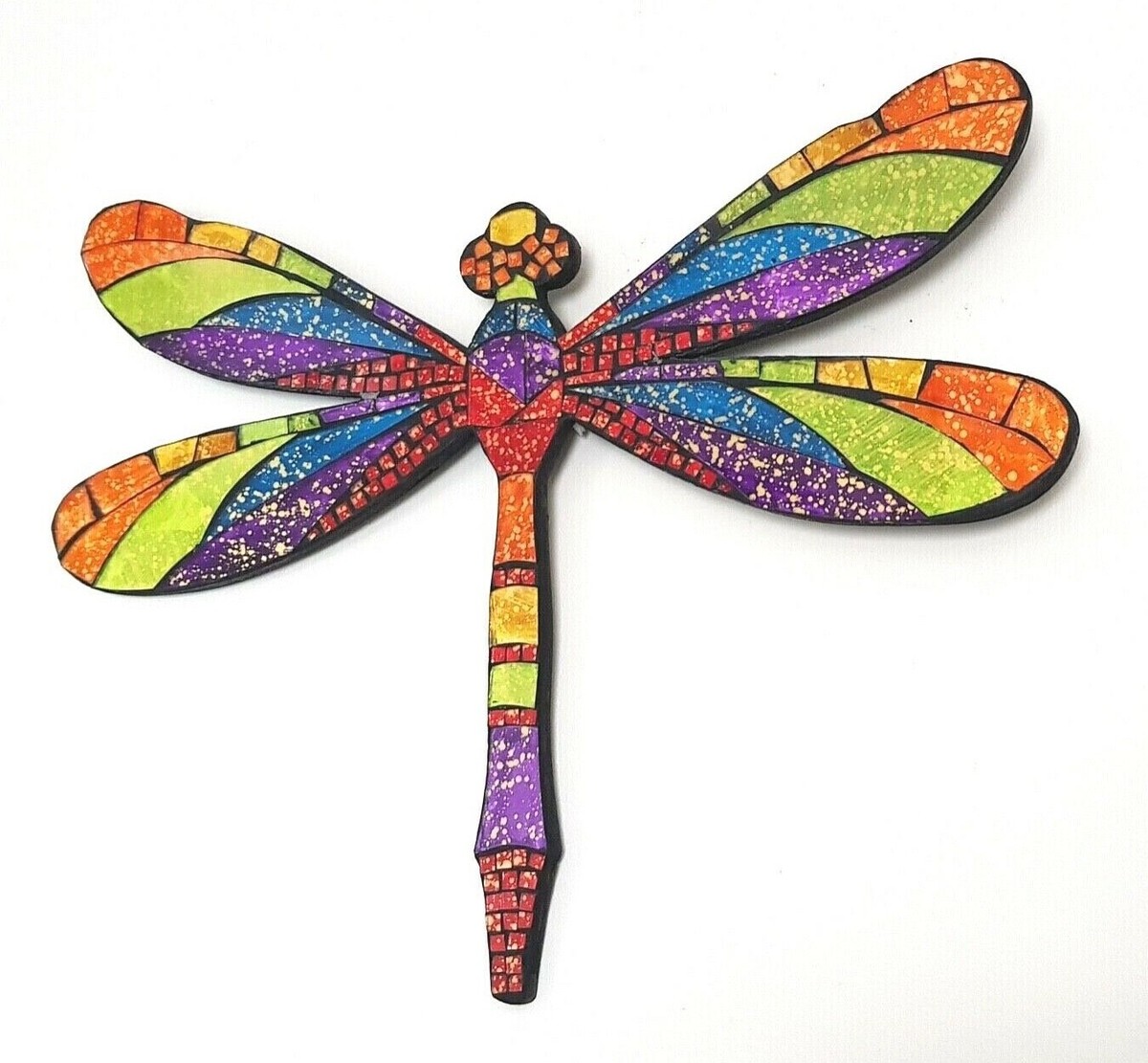 Dragonfly Mosaic Patterns Printable 'Dragonfly Paper Mosaic' Posters