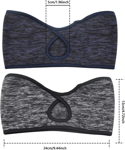 2 Stück Stirnband Laufstirnband Damen Fleece Kopfband Sport Ohrenwärmer Sportsti - Bild 2 von 7