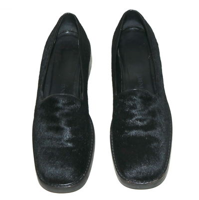 YVES SAINT LAURENT vintage black ponyhair slip on shoes HGA  display picture 1